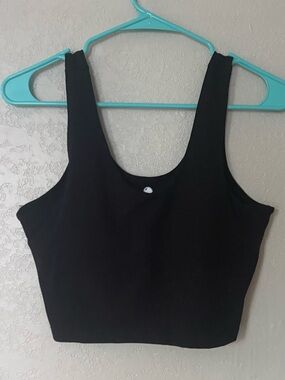 Yogalicious NWOT black tank with (removable) padded built in bra